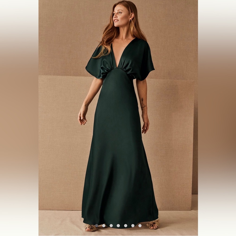BHLDN Lelia Satin Dress Anthropology